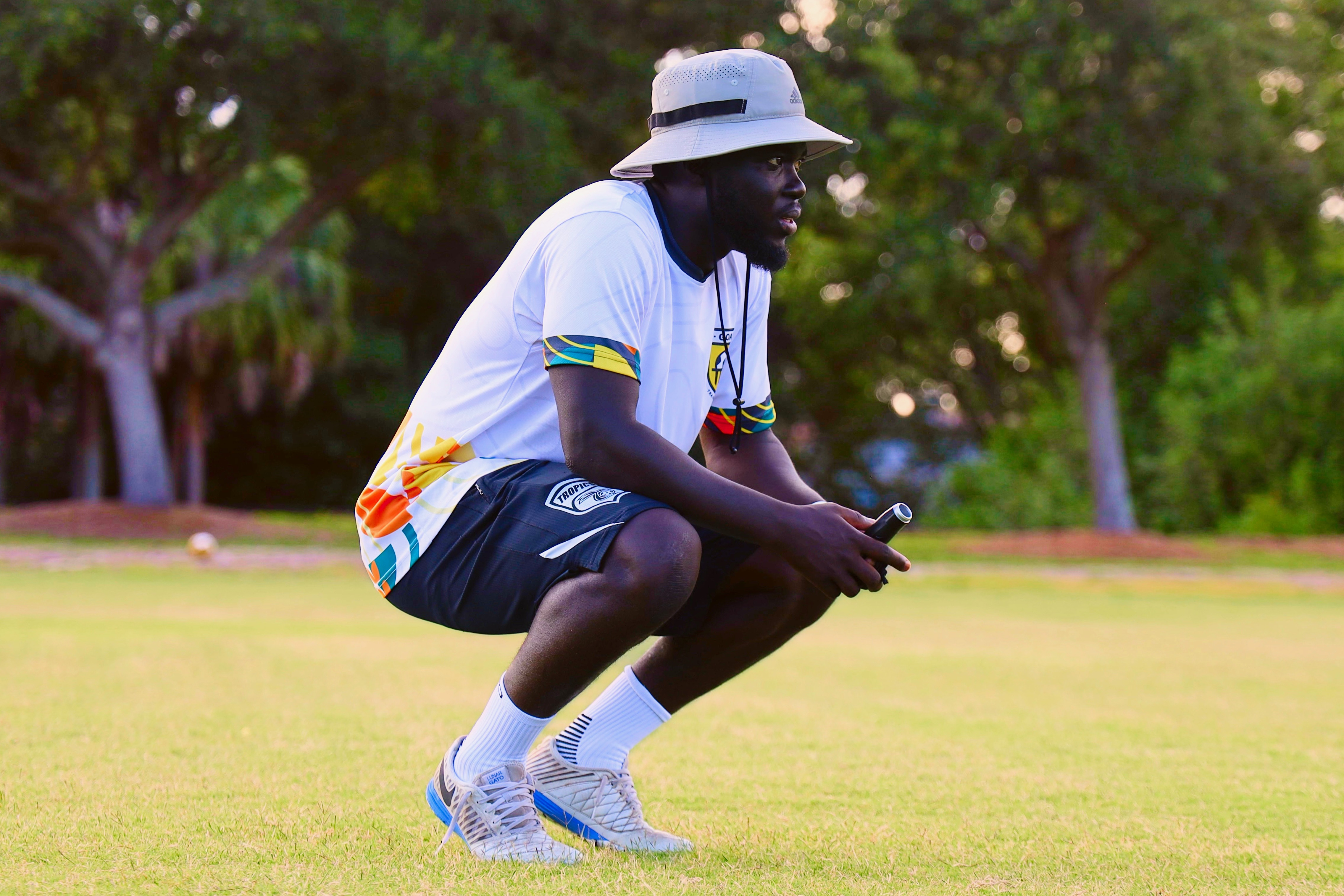 Coach Melvin Agyei-Boateng on the field